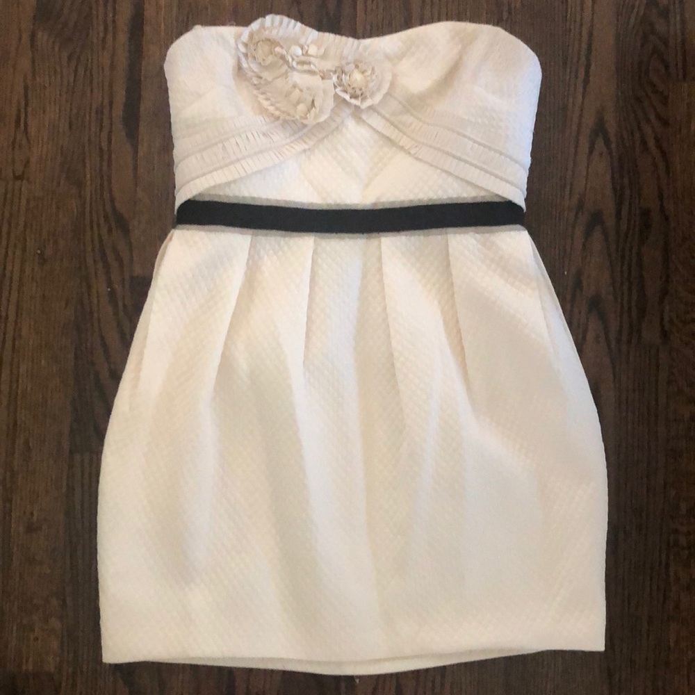 Strapless BCBG MaxAzira shirt dress